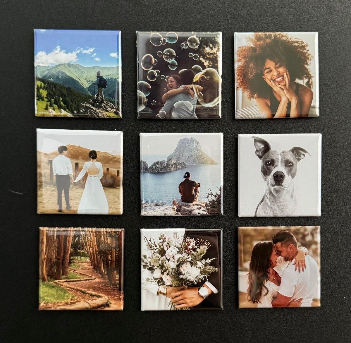 2.5" x 2.5" Square Magnets or Pins