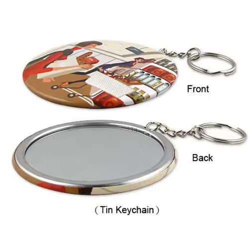 2.25" inch Customized Round Keychain,Pins or Bottle Opener