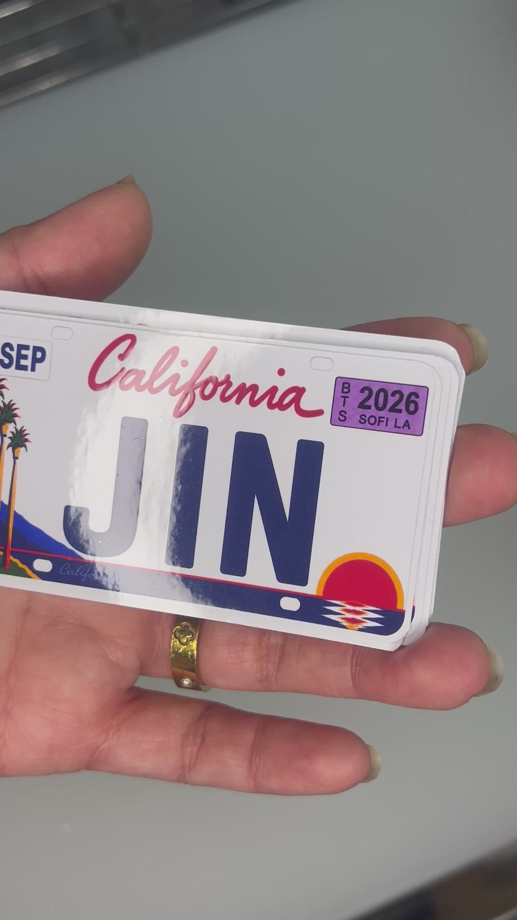 California Stickers (1 Set with 8 names)